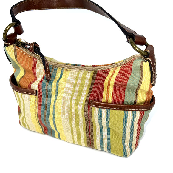 Fossil Desert Stripe Hobo Shoulder Bag Purse - Picture 1 of 11